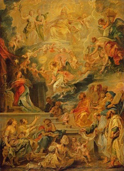 Die Inkarnation als Erfüllung aller Prophezeiungen, ca. 1628-29 von Peter Paul Rubens